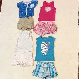 Girl Lot 2T Tees, Tanks, Skirt & Shorts! 4 outfits
